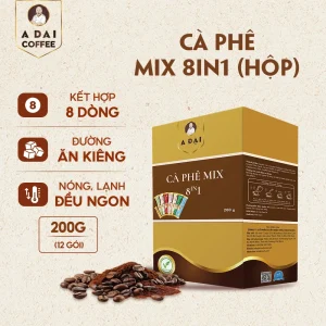 Cà Phê Hòa Tan A Đại 8 Trong 1 Hộp 8 Gói